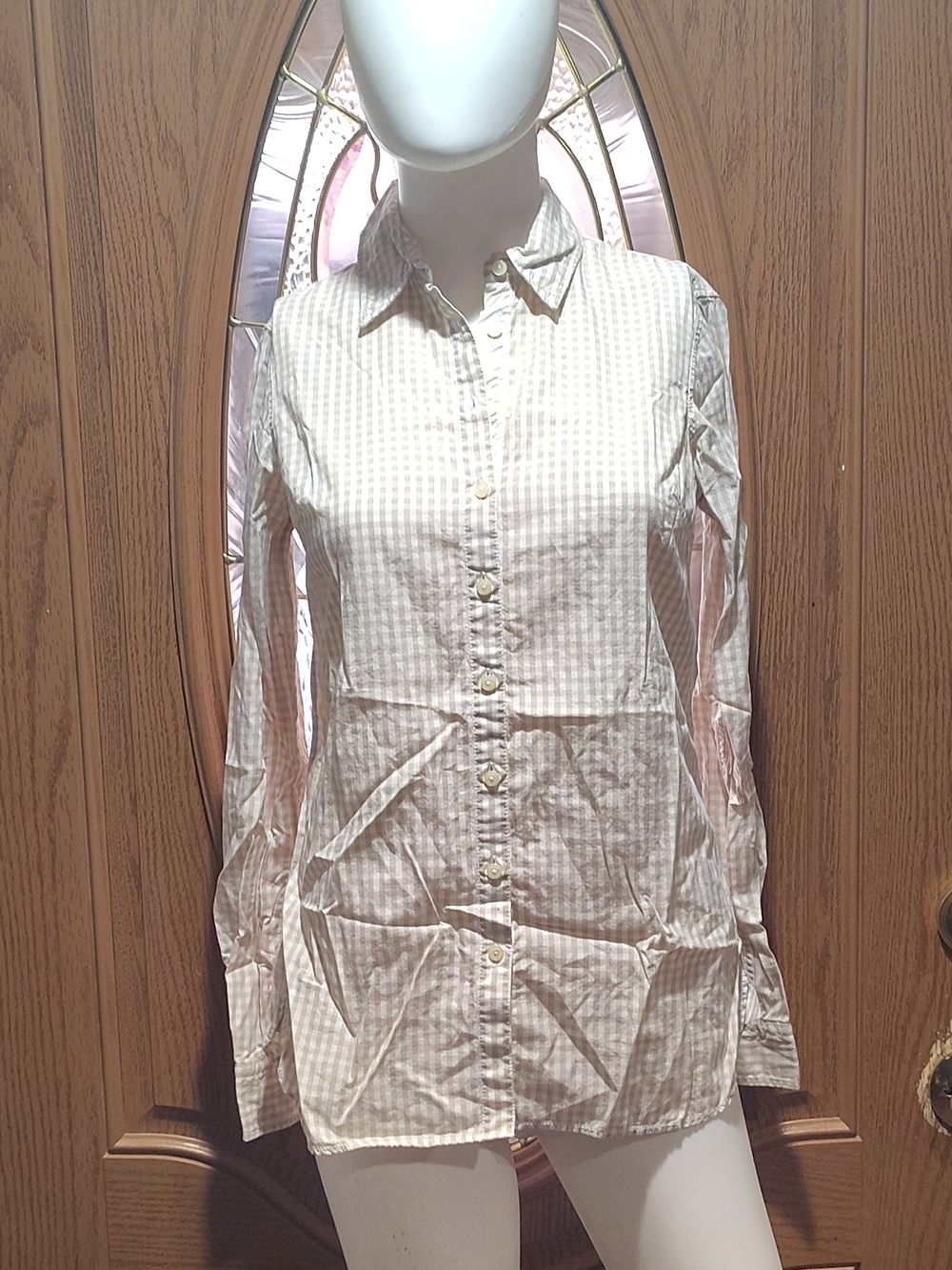 Tommy Hilfiger Light Pink and White Gingham Button-Down Shirt